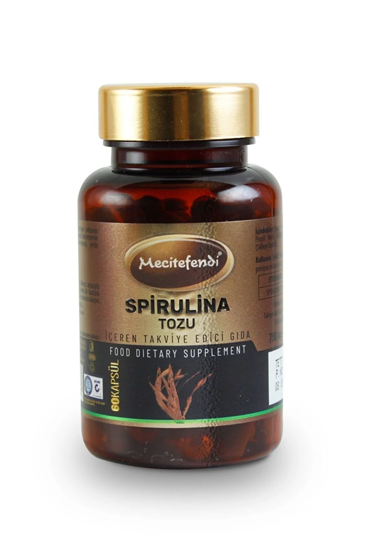 Mecitefendi Toksinlerin Vücuttan Atılmasına Yardımcı Spirulina Tozu Içerikli 60 Kapsül