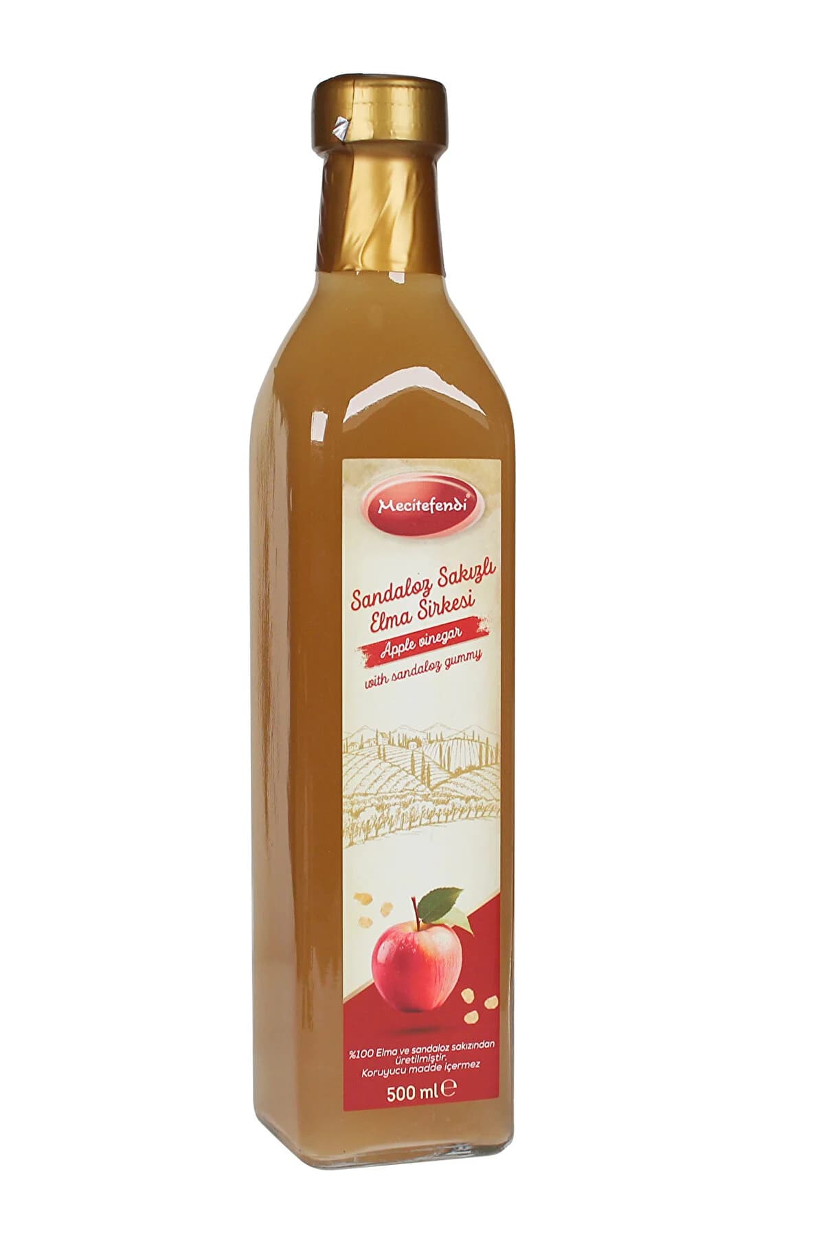 Mecitefendi MECİTEFENDİ SANDALOZ SAKIZLI ELMA SİRKESİ 500 ML