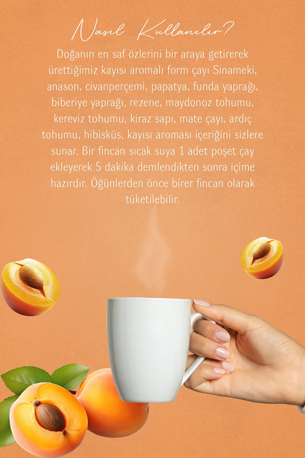 Mecitefendi Kayısı Aromalı Form Çayı
