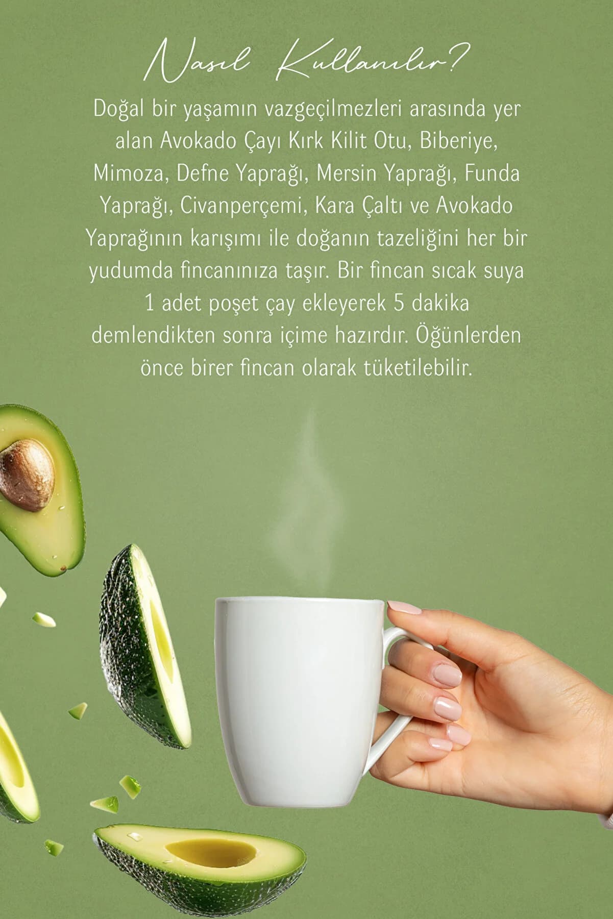 Mecitefendi Avokado Yapraklı Çay Süzen Poşet 40'lı