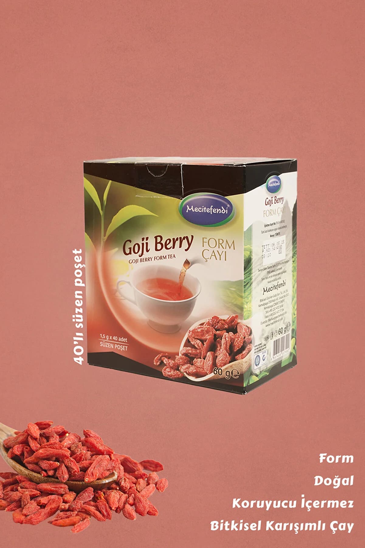 Mecitefendi Goji Berry Süzen Poşet 40'lı 8697459027492
