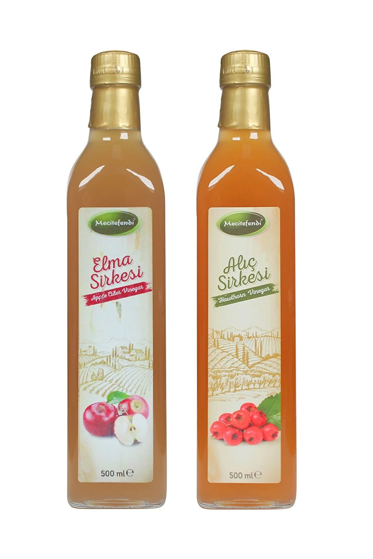 Mecitefendi ELMA SİRKESİ 500ML + ALIÇ SİRKESİ 500 ML
