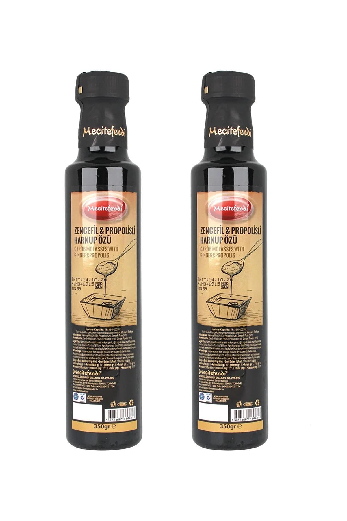 Mecitefendi ZENCEFİL PROPOLİSLİ HARNUP ÖZÜ 350 GR X 2 ADET