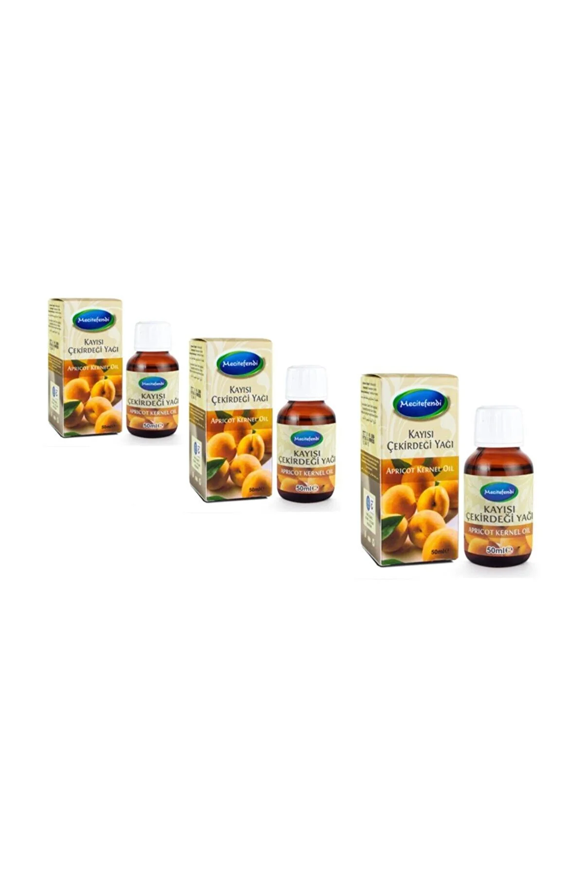 Mecitefendi 3 Adet Mecitefendi Kayısı Çekirdeği Yağı 3x50 Ml