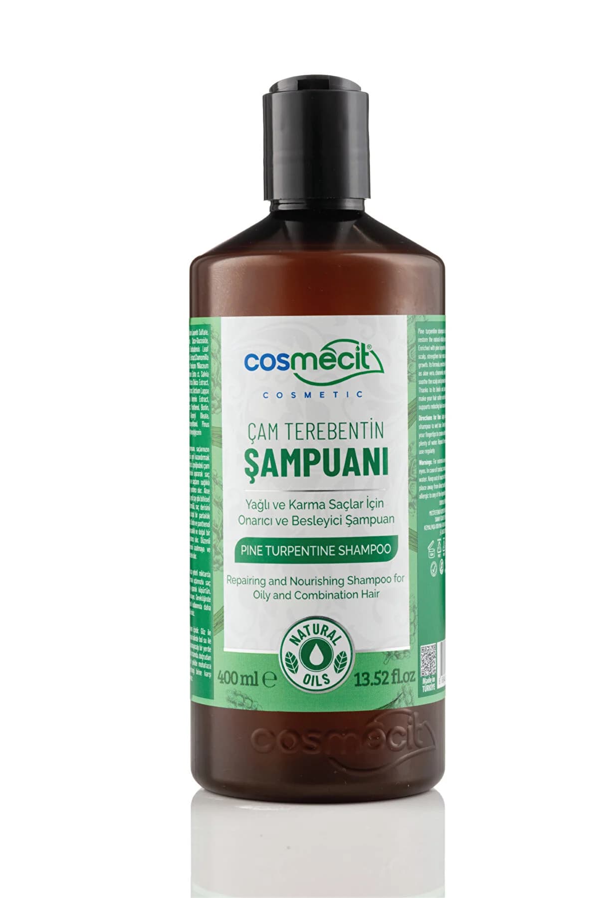 cosmecit Yağlı Ve Karma Saçlar Için Onarıcı & Besleyici Çam Terebentin Şampuan 400ml