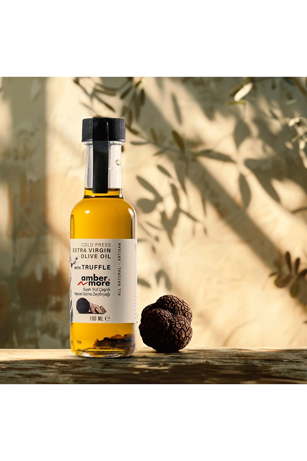 AMBERNMORE Siyah Trüf Çeşnili Naturel Sızma Zeytinyağı 100 ml