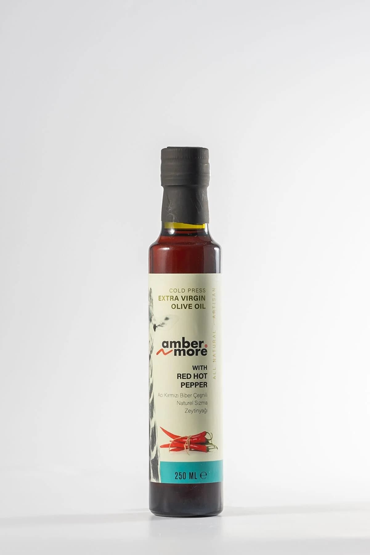 AMBERNMORE Acı Kırmızı Biber Çeşnili Naturel Sızma Zeytinyağı 250 ml