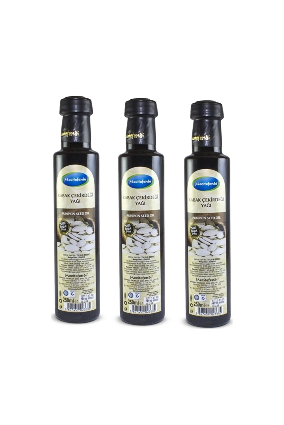 Mecitefendi 3 Adet Kabak Çekirdeği Yağı 3x250 Ml