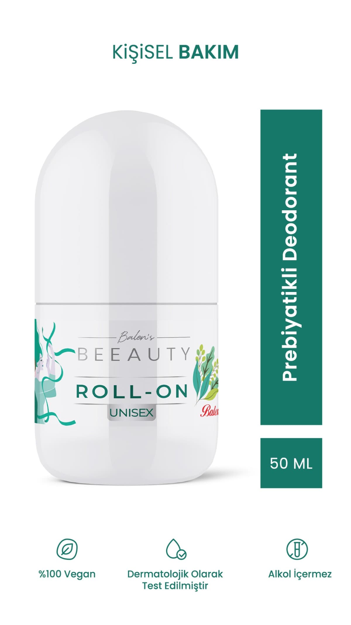 UNISEX PREBİYOTİKLİ DEODORANT ROLL-ON 50 ML