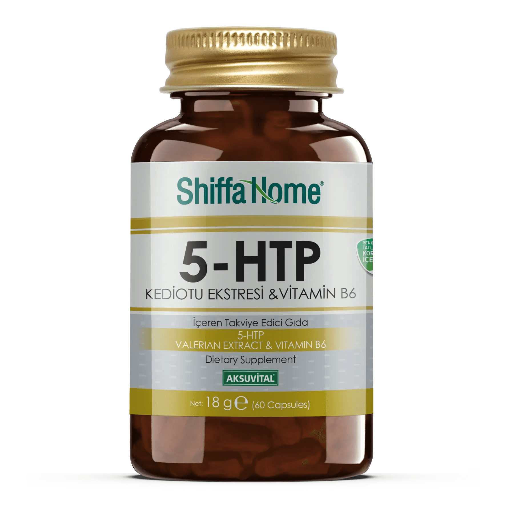 Shiffa Home 5-HTP Kediotu Ekstresi & Vitamin B6 60 Kapsül