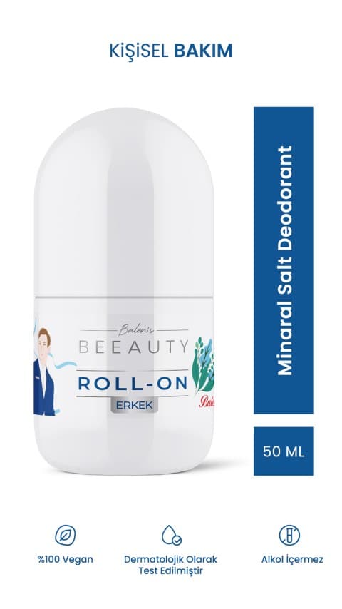 ERKEK MINERAL SALT DEODORANT ROLL-ON 50 ML