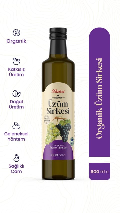 ORGANİK ÜZÜM SİRKESİ 500 ML