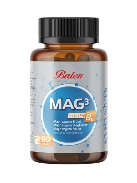 MAG 3 MAGNEZYUM SİTRAT&BİSGLİSİNAT&MALAT KAPSÜL 679 MG 60
