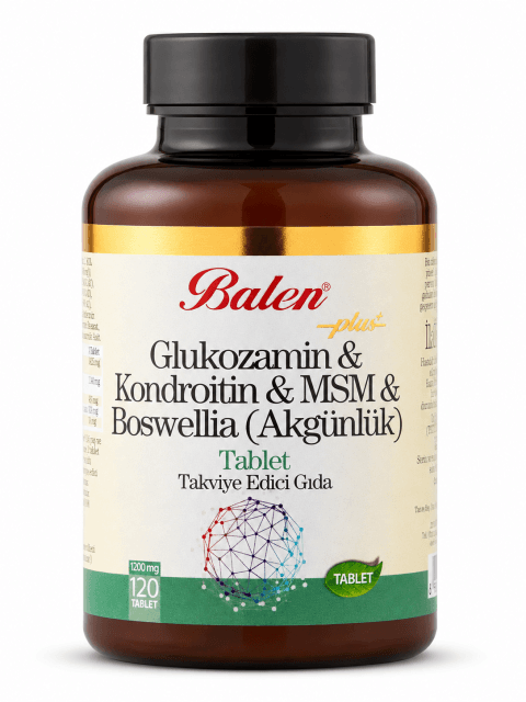 GLUKOZAMİN&KONDROİTİN&MSM&BOSWELİA TABLET 1200 MG 120