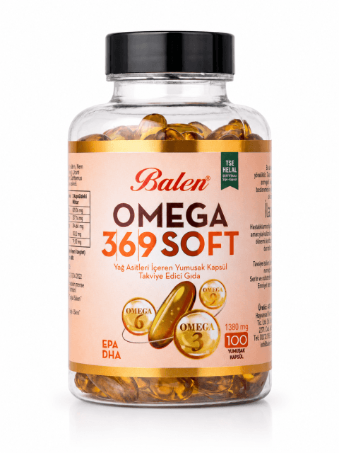 OMEGA 3,6,9 SOFT YAĞ ASİTLERİ İÇEREN YUMUŞAK KAPSÜL 1380 MG 100