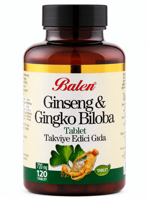 GİNSENG& GİNKGO BİLOBA TABLET 720 MG 120