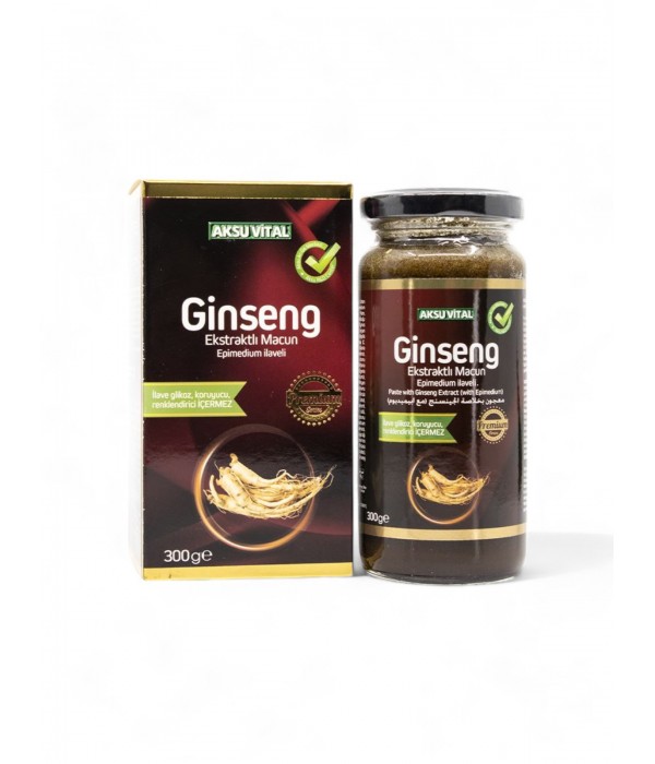 Aksuvital Ginseng Ekstraktlı Macun Epimedium İlaveli – 300 gr Aksuvital Ginseng Ekstraktlı Macun Epimedium İlaveli – 300 gr