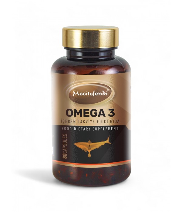 Mecitefendi Balık Yağı (Omega-3) İçeren Takviye Edici Gıda - 80 Kapsül (1300 mg) Mecitefendi Balık Yağı (Omega-3) İçeren Takviye Edici Gıda - 80 Kapsül (1300 mg)