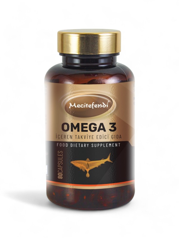 Mecitefendi Balık Yağı (Omega-3) İçeren Takviye Edici Gıda - 80 Kapsül (1300 mg)