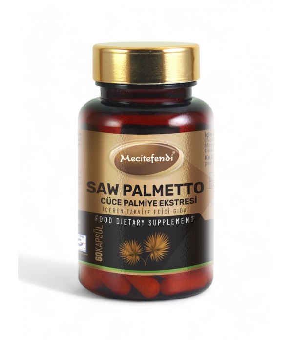 Mecitefendi Saw Palmetto (Cüce Palmiye) Ekstresi İçeren Takviye Edici Gıda - 60 Kapsül (580 mg) Mecitefendi Saw Palmetto (Cüce Palmiye) Ekstresi İçeren Takviye Edici Gıda - 60 Kapsül (580 mg)