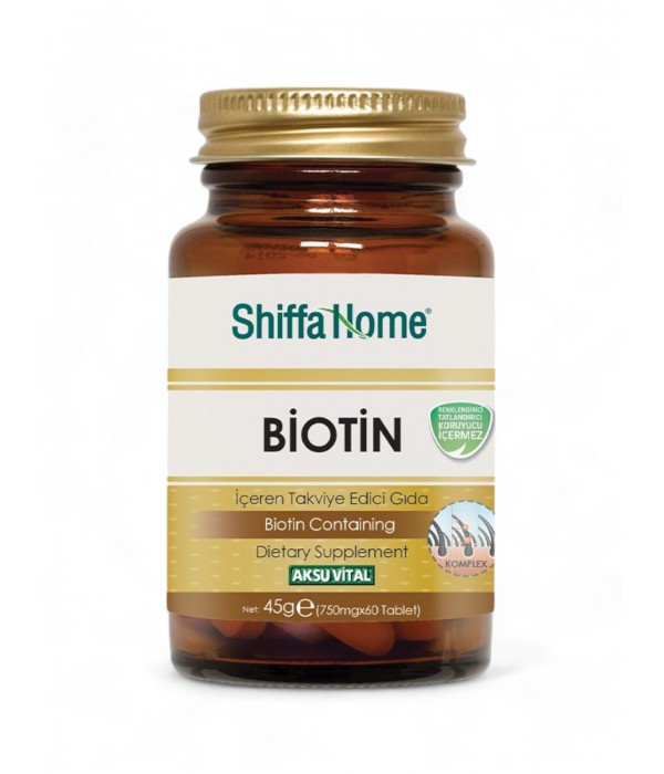 Shiffa Home Biotin Tablet 60 Tablet - 750 mg Shiffa Home Biotin Tablet 60 Tablet - 750 mg