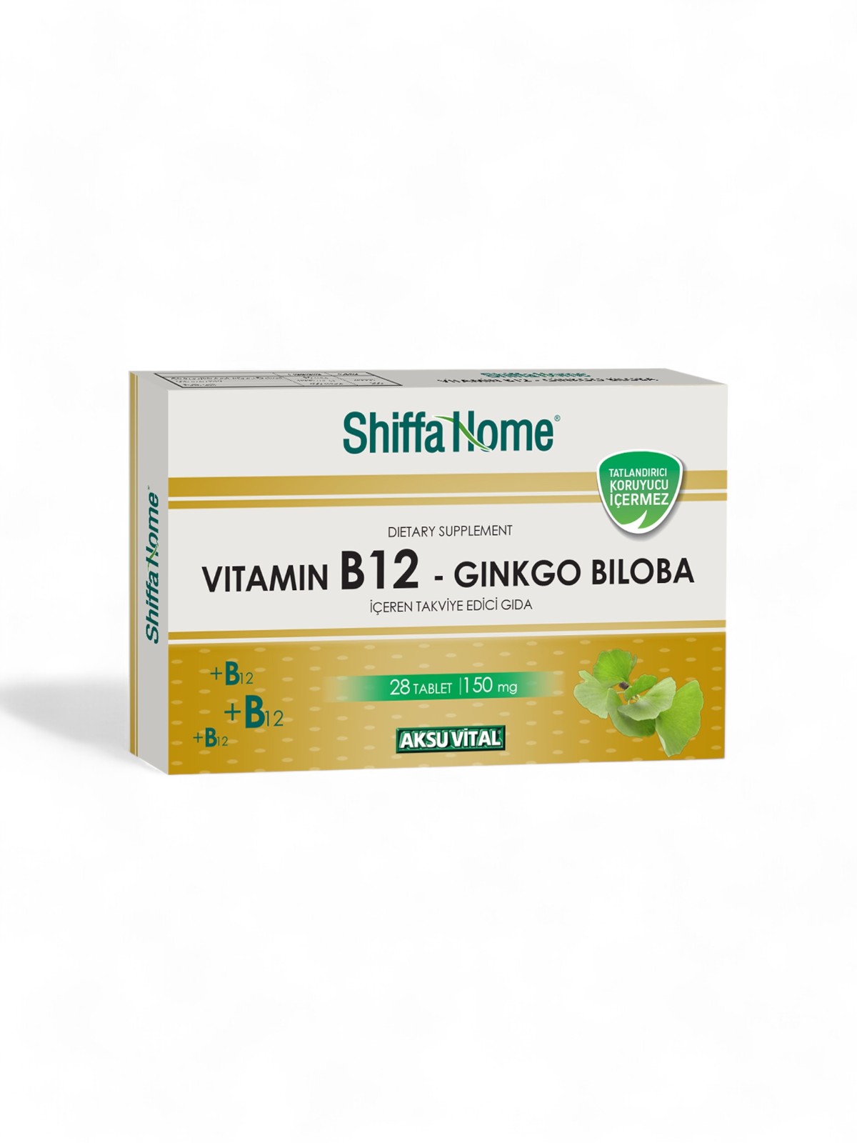 vitamin-b12-ginkgo-biloba-tablet-1692350444-Photoroom ShiffaHome B12 Vitamin 28 Tablet - Görsel 1
